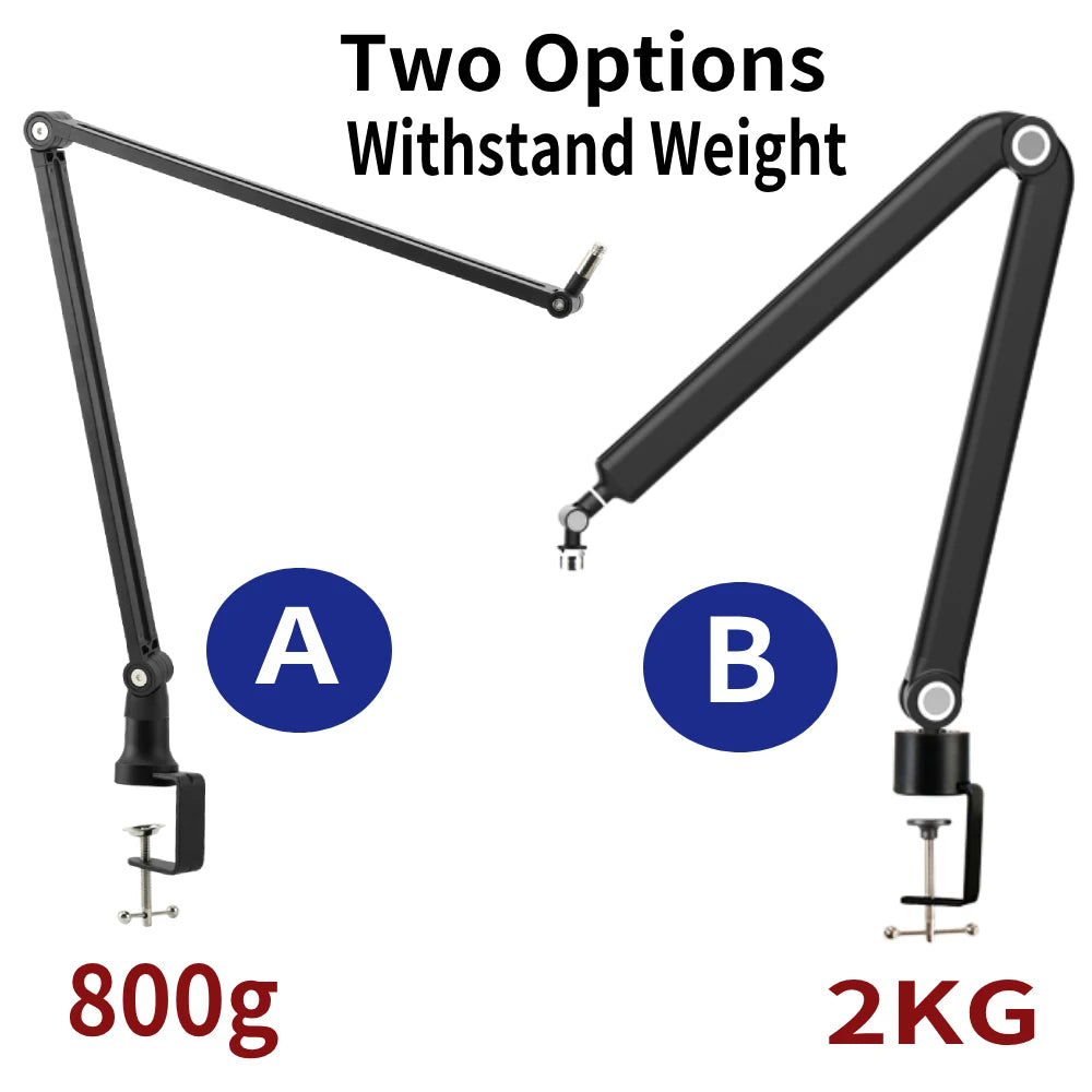 Adjustable Heavy Suspension Boom Microphone Stand for SM7B K688 K658 AM8 Condenser Microphone Recording Studio Scissor Arm Stand