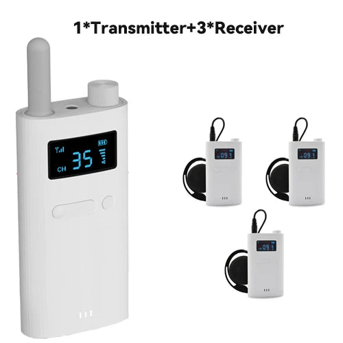 Tebe 2.4G Wireless Tour Guide System with Microphone Portable Audio Transmitter Receiver for Church Excursion Museum Conference