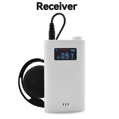 Tebe 2.4G Wireless Tour Guide System with Microphone Portable Audio Transmitter Receiver for Church Excursion Museum Conference